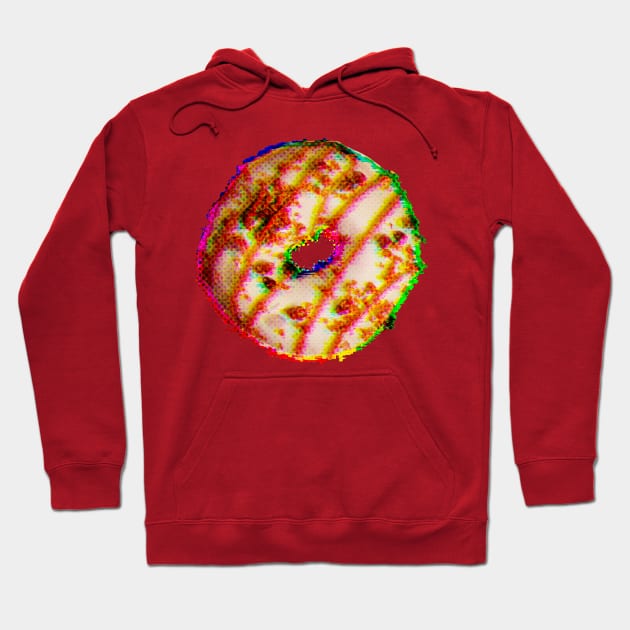 Donut Snack Glitch Hoodie by SABREart